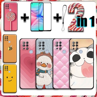 2 IN 1 เคส Tecno Pova พร้อมกระจกนิรภัยกันรอยหน้าจอเซรามิค สําหรับเด็กผู้หญิง