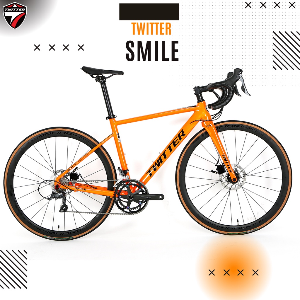 จักรยานเสือหมอบ TWITTER รุ่น Smile ชุดเกียร์ Shimano Claris r2000