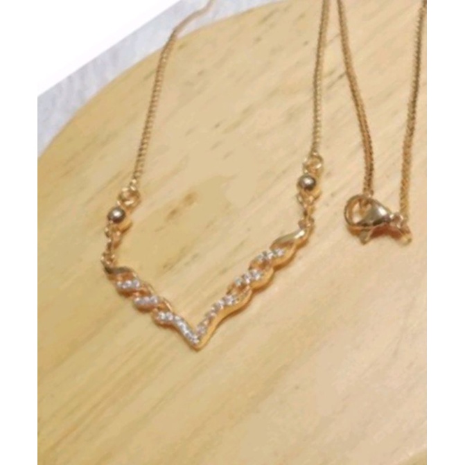 มาต้า RJ024 Fuji Aurel xuping สร้อยคอชุบทองผู้หญิงตาเพทาย ขนาด 45 ซม. โคเย