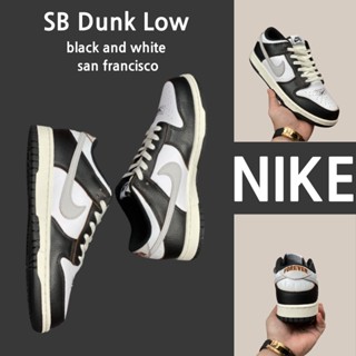 （ยิงจริง）Nike SB Dunk Low HUF สีดำและสีขาวซานฟรานซิสโก ของแท้100%💯รองเท้าผ้าใบ รองเท้า รองเท้าวิ่ง รองเท้า nike-1-4