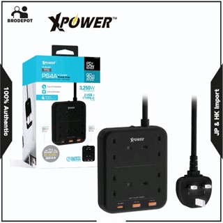 XPower PS4A 2in1 PD 3.0 4 ปลั๊กรางปลั๊กไฟ 4 Sockets Power Strip