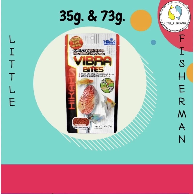 Hikari Vibra bites 35g./73g. Vibra baby 5g/37g เร่งสี ฮิคาริ อาหารปลาสวยงาม ไวบร้า
