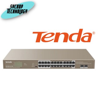 สวิตช์ Tenda 24GE+2SFP Ethernet Switch With 24-Port PoE (TEG1126P-24-410W) ประกันศูนย์ เช็คสินค้าก่อนสั่งซื้อ