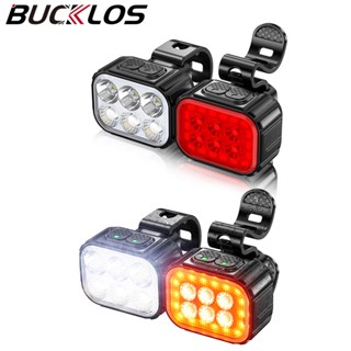 Bucklos ไฟหน้าจักรยาน LED ไฟหน้า USB จักรยานเสือหมอบ จักรยานเสือหมอบ กันน้ํา ไฟหน้า แบบชาร์จไฟได้ ไฟท้ายจักรยาน