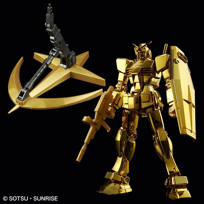 [Direct from Japan] BANDAI Gundam Base Limited HG RX-78-2 Gundam Action Base GOLD COATING 1/144 Japan NEW