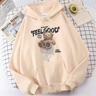 Teddy FEEL GOOD เสื้อกันหนาว มีฮู้ด สําหรับเด็กผู้หญิง | เสื้อแจ็กเก็ตจัมเปอร์ สําหรับเด็กผู้หญิง  DTF)