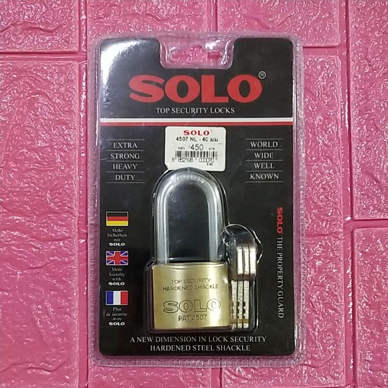 กุญแจ SOLO แท้อย่างดี 40 มม. (รุ่น 4507 NL) จาก 450 ลดเหลือ 400 บาทเท่านั้น