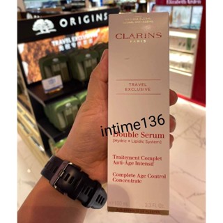 (ป้ายคิงลอตใหม่2022) ใหม่ แท้ Clarins Double Serum 100ML ใหม่ในถุงซีล รีเควทได้