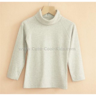 TLB-597 เสื้อแขนยาวเด็กชาย sweater คอเต่า สีเทา Size-120 (5-6Y)