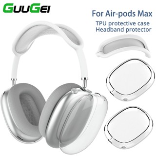 Guugei 2 ชิ้น นิ่ม ป้องกันรอยขีดข่วน เคสใส สําหรับ Air-Pods Max TPU เคสหูฟัง กันกระแทก ปลอกป้องกัน สําหรับ Air-Pods Max