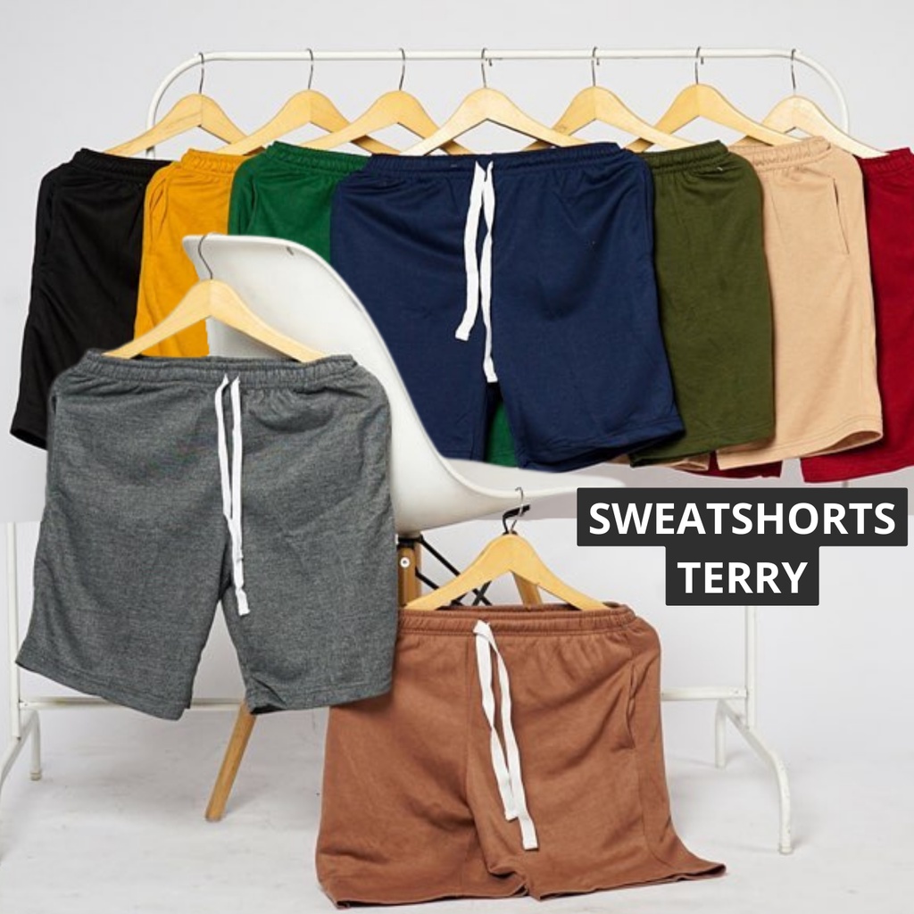 กางเกงขาสั้นลําลองผู้ชาย Sweatpants Sweatshorts ผู้ชายขนแกะสั้นกางเกง Sweetpants hm hnm