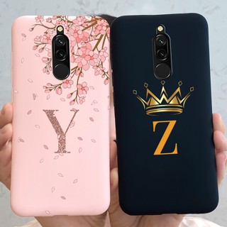 เคสโทรศัพท์ เจลลี่ ซิลิโคนนิ่ม ผิวด้าน ลายตัวอักษร มงกุฎ หรูหรา สําหรับ Redmi8 Redmi 8 Redmi 8 6.22 นิ้ว