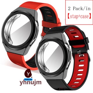 สายเปลี่ยน สําหรับ Huawei Watch GT 3 SE สายสมาร์ทวอทช์ สายนาฬิกาซิลิโคน สําหรับ Huawei Watch GT3 SE สายสมาร์ทวอทช์ พร้อมเคสป้องกัน สีดํา