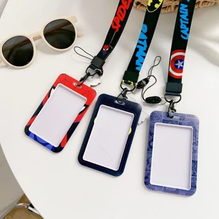 ใหม่ Marvel Superhero Multifunctional Halter ผู้ถือบัตร Long Rope ป้ายชื่อผู้ถือบัตร ID ผู้ถือบัตรที่สะดวก ประจำตัวประชาชน ธนาคาร รถบัส ควบคุมการเข้าถึง ถือนักเรียน ทำงาน