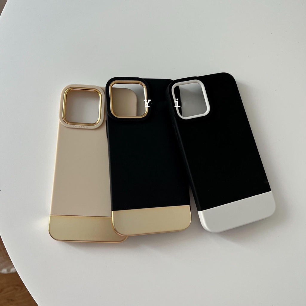 เคสโทรศัพท์ iPhone สองสีทูโทนมินิมอล เคสสำหรับ iPhone 13 13pro 13promax 14 14pro 14promax