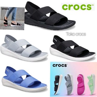 Crocs Literide รองเท้าแตะลําลอง สําหรับสตรี 2 ชิ้น