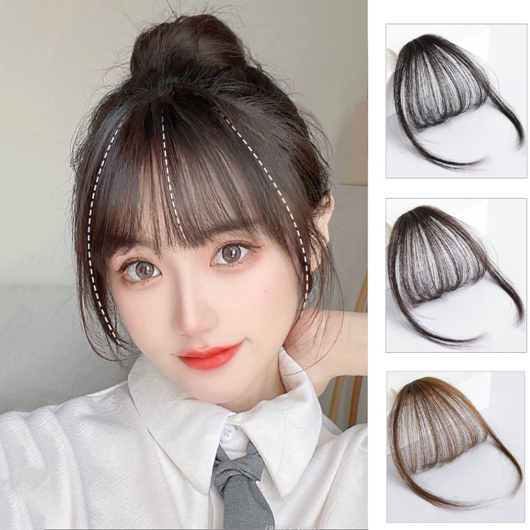 วิกหน้าม้า วิกผมม้า แฮร์พีชหน้าม้า หน้าม้าซีทรู ไม่มีจอน แบบกิ๊บ ไหมนิ่ม เหมือนผมจริง ไม่เงา