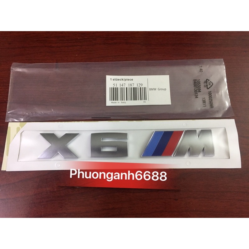 แสตมป์ BMW X6M, อักษร BMW X6M, โลโก้ BMW X6M
