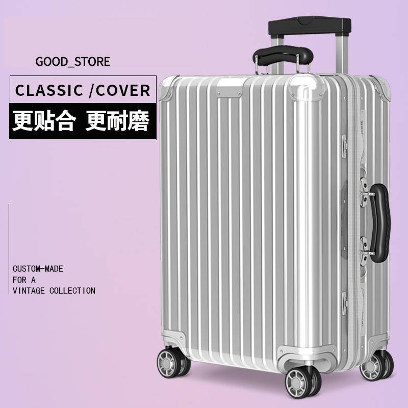 เข้ากันได้ for Classic ฝาครอบป้องกันโปร่งใสรถเข็นกระเป๋าเดินทาง 21 26 30 นิ้ว ผ้าคลุมกระเป๋าเดินทาง Transparent Luggage Protective Cover rimowa