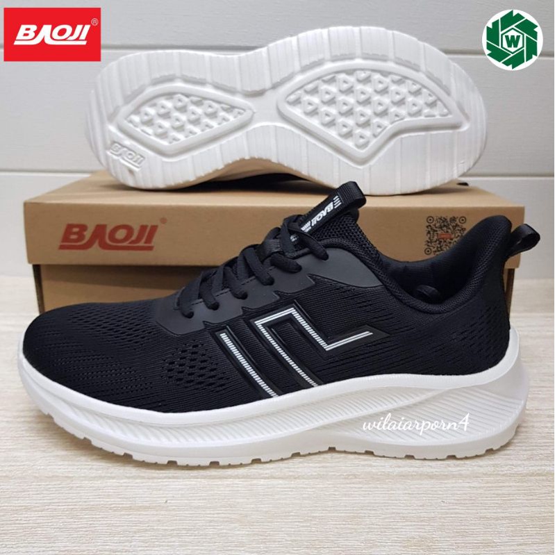 Baoji BJM721 รองเท้าผ้าใบชาย ไซส์ 41-45 สีดำ / สีดำ-ขาว / สีกรม / สีเทา / สีขาว ของแท้ 100% ซส.