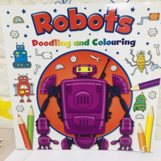 Robots Doodling and Colouring ปกอ่อน