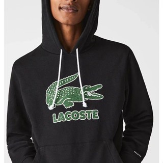 LACOSTE เสื้อแจ็กเก็ตกันหนาวลําลอง มีฮู้ด ลายหนังจระเข้ สไตล์ฝรั่งเศส สําหรับผู้ชาย