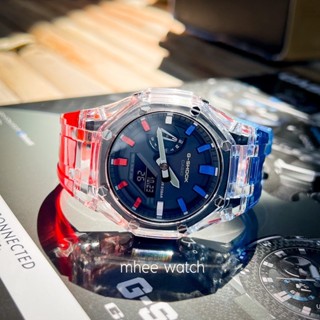 GShock Casioak GA-2110 Pepsi Glass Terminator with Steel Buckle