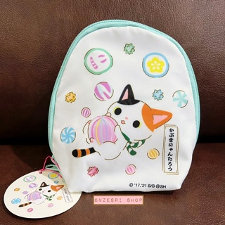 กระเป๋า Kabuki Nyantaro (Sanrio Japan Limited) Pouch ด้านหลังใส่ทิชชู่ได้ ด้านในมีหลายช่อง ขนาด 16 x 14 x 8 ซม.