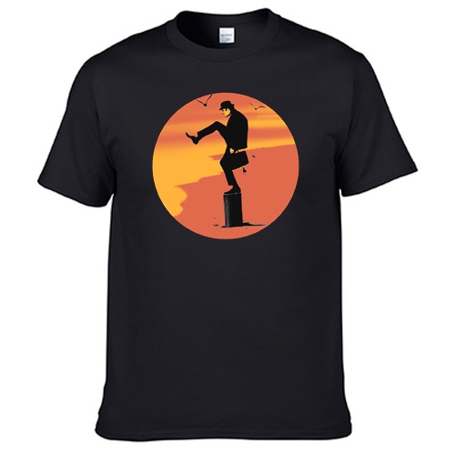 Monty Python Monty Python Python โรงละคร silly walks เสื้อยืดแขนสั้นเสื้อยืดหลวมขนาดใหญ่ผ้าฝ้ายแท้ U