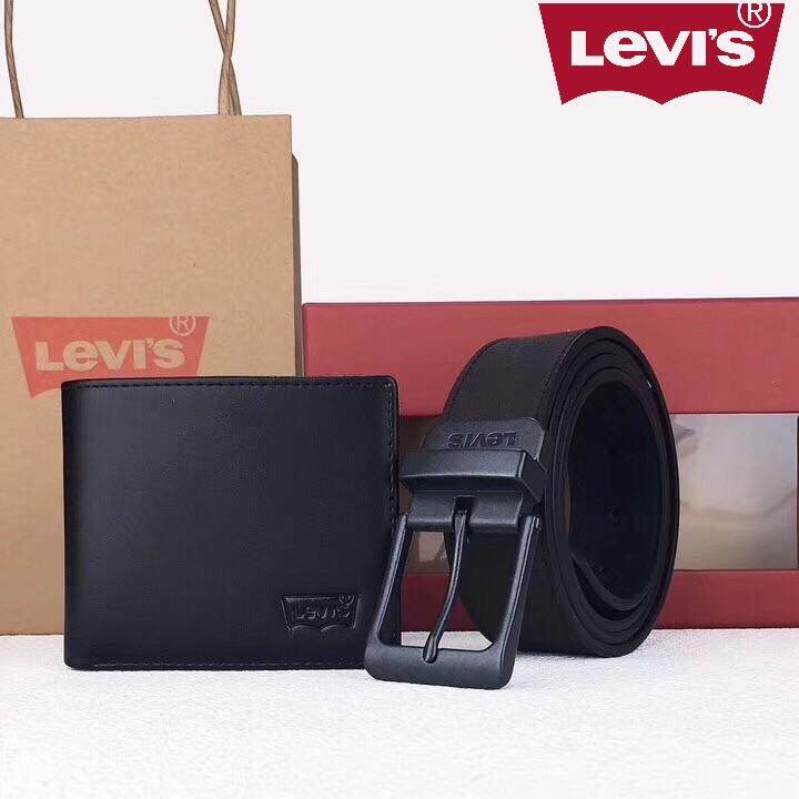 เซ็ทของขวัญ เข็มขัด Levi’sกระเป๋าสตางค์ Levi’s ผู้ชาย เข็มขัดลีวายส์ กระเป๋าสตางค์ลีวายส์ Levi’s belt and Levi’s wallet