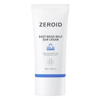 ✨ของขวัญฟรี★ตัวอย่างฟรี✨Zeroid Easy Wash Mild Sun cream 50ml