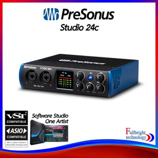 Presonus Studio 24c 2-in/2-out USB-C Audio Interface อินเตอร์เฟสทำเพลงรูปแบบ 24 บิท รับประกันศูนย์ไทย 1 ปี