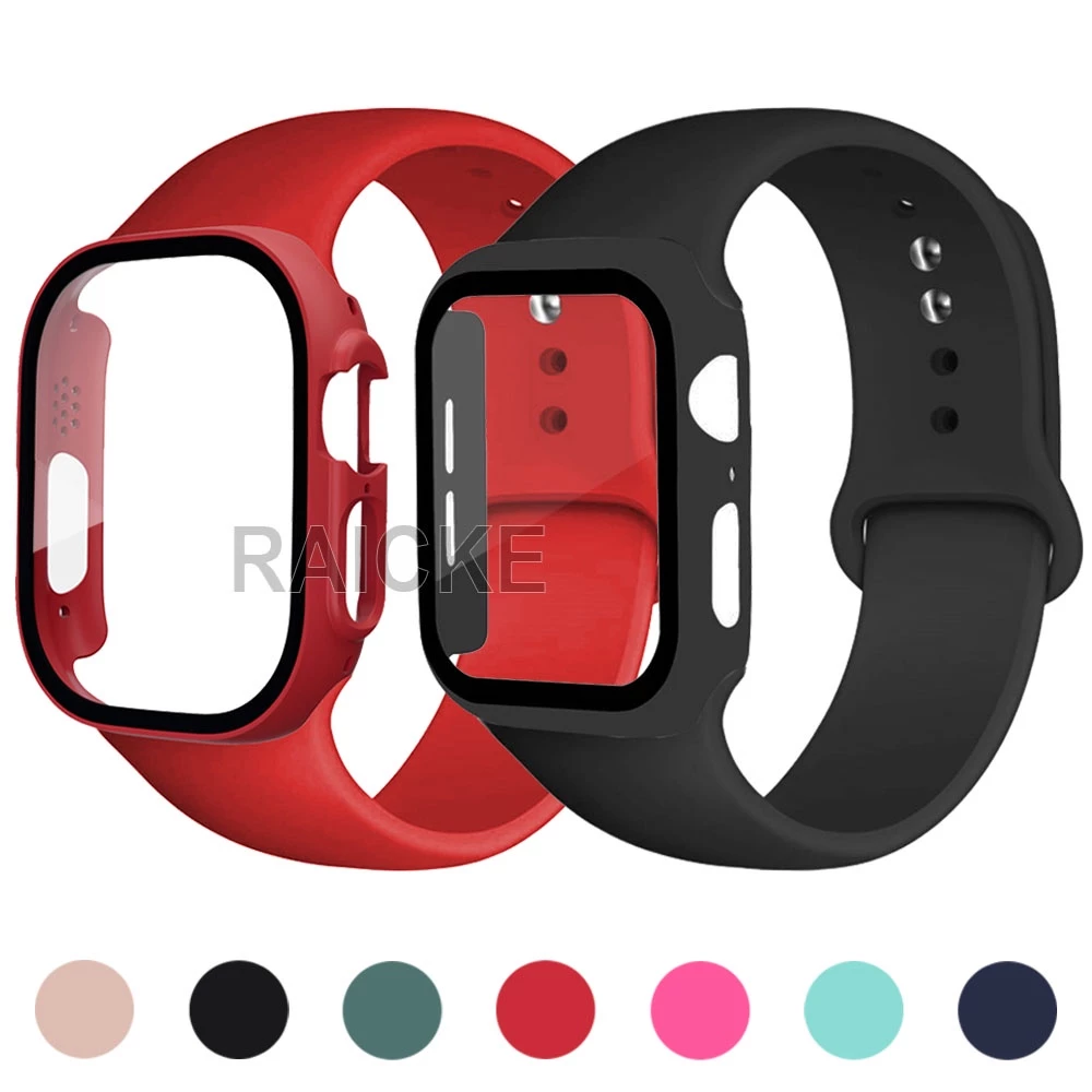 กรณี + สายรัดข้อมือสำหรับ iWatch Series 11/10/9/8/7/6/5/4/3 / SE Ultra 49mm 46mm 45mm 41mm 49mm 44mm 40mm 42mm 38mm