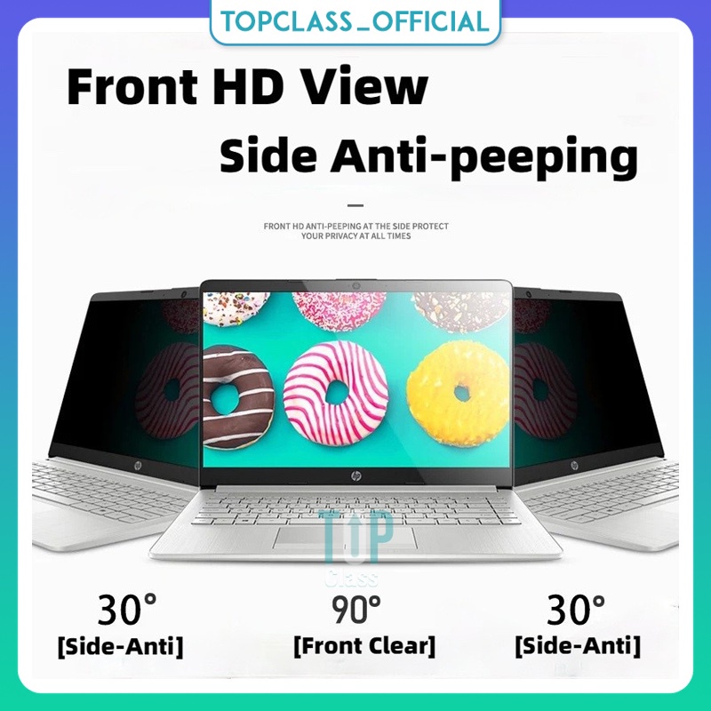 นิ้ว ฟิล์มกันมอง Privacy Filter แผ่นฟิล์มกรองแสงป้องกันการแฟิล์มกันมอง แผ่นฟิล์มกรองแสงป้องกันการแอบมอง แผ่นจอกันการมอง ฟิล์มกันเสือก ฟิล์มโน๊ตบุ๊ค 12.5 13.3 14 15.6 16 21.5 23.8 24