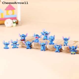 Che โมเดลตุ๊กตาฟิกเกอร์ Disney Stitch น่ารัก 12 ชิ้น TH