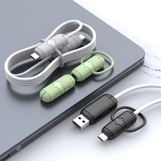 ปลอกหุ้มสายชาร์จ USB ซิลิโคน ป้องกันการแตกหัก 1 ชุด