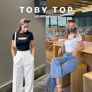 Lalapis | TOBY TOP🦋 เสื้อยืดคอกลม ดีไซต์เว้าอก