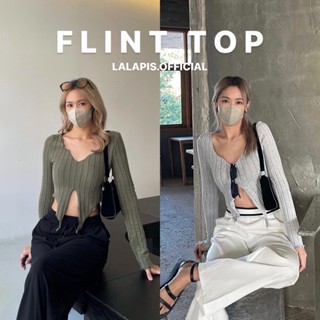 Lalapis | FLINT TOP🦋 เสื้อแขนยาวแต่งปลายเฉียง