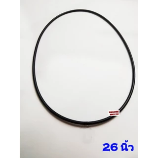 P30 สร้อยยางโอริง สีดำ สร้อยห้อยพระ ความยาว 16", 18", 20", 22" ,24" ,26",28" ,30" หนา 2.3 มิล, 3มิล