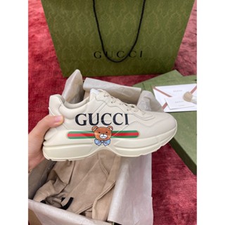 พรี​ ราคา5500 Gucci Rhyton รองเท้ากีฬา Sneakers รองเท้าผู้หญิง34-40 รองเท้าผู้ชาย4G-11G