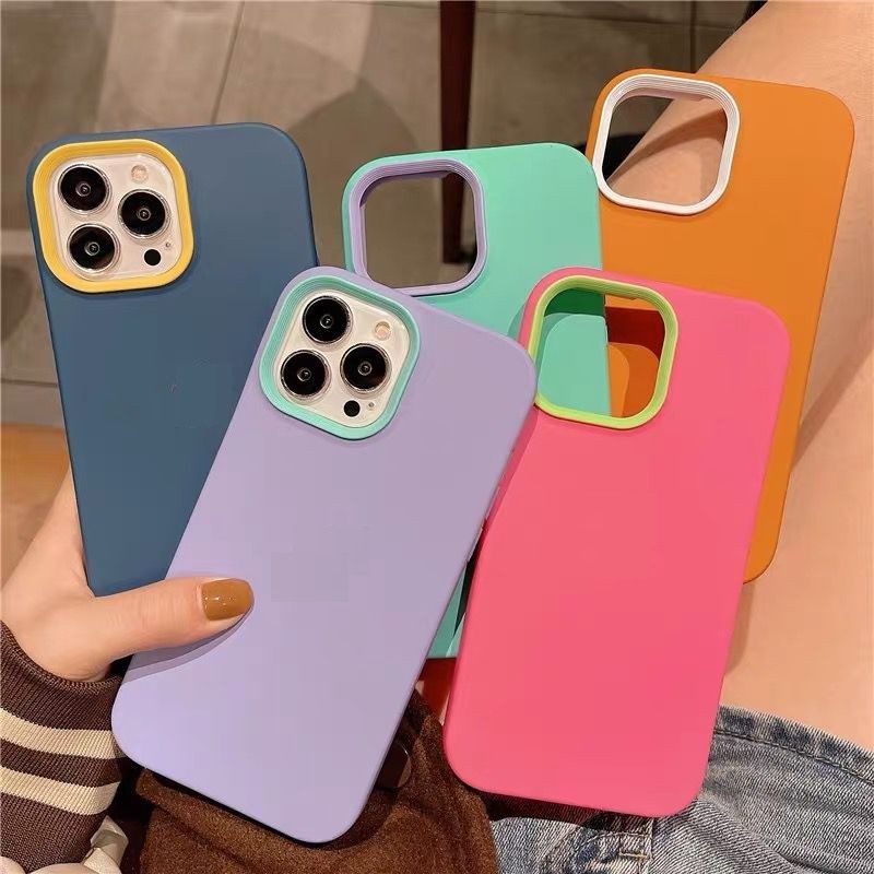 0511 VVVCASE ปลอก hp 3 in 1 พาสเทล doff IPHONE 14PRO 14PROMAX 12MINI IPHONE 6 6PLUS ปลอกสีเด็กเคลือบ