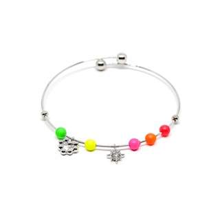Fyne Fories Neon Spring Bangle ♡ กำไล Swarovski pearl สีนีออน ♡ fynefories