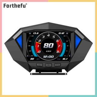 ★ Forthefu ★  เครื่องวัดความเร็ว P1 HUD Head-Up Display Dual System GPS OBD2