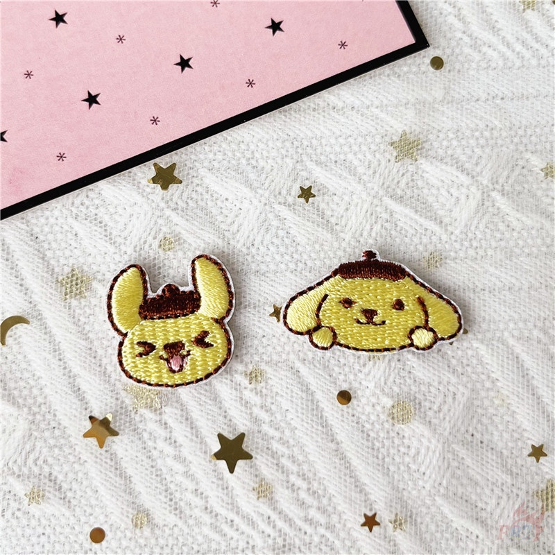 ♥ แผ่นสติกเกอร์ ลาย Hello Kitty Kuromi Melody Cinnamoroll มีกาวในตัว สําหรับติดตกแต่ง ♥ แผ่นแพทช์รีดร้อน ปักลาย สําหรับตกแต่งเสื้อผ้า DIY 1 ชิ้น