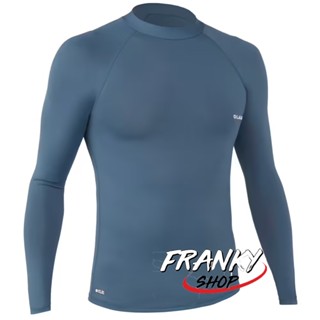 เสื้อโต้คลื่นแขนยาวป้องกันรังสียูวีสำหรับผู้ชาย Mens surfing long-sleeved UV-protection top T-shirt 100