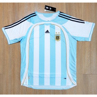 เสื้อบอลย้อนยุค อาร์เจนติน่า เหย้า Arjentina ปี 2006 เกรด AAA ยูเวนตุสย้อนยุค Retro Argentina 2006 Home