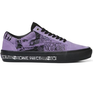 VANS OLD SKOOL SKATE ONE PIECE WANTED NICO ROBIN PURPLE SNEAKERS สินค้ามีประกันแท้