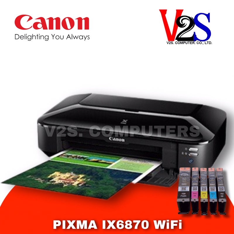 Canon PIXMA รุ่น IX6870 Wi-Fi Inkjet Wide-Format A3 Printer (ปริ้นเตอร์) หมึกแท้พร้อมใช้ ประกันศูนย์