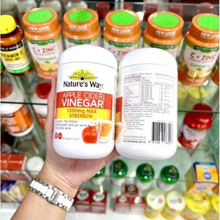 ของแท้💯%👉(90เม็ด) Nature’s way Apple cider Vinegar 1200 mg(ราคา/กระปุก)onbox