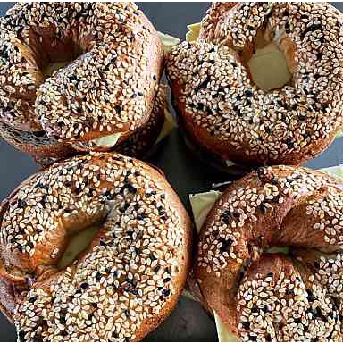 (171) Boli Plain Bagels set 4 pcs.โบลิ เบเกิลเซท 4 ชิ้น รสเพลน